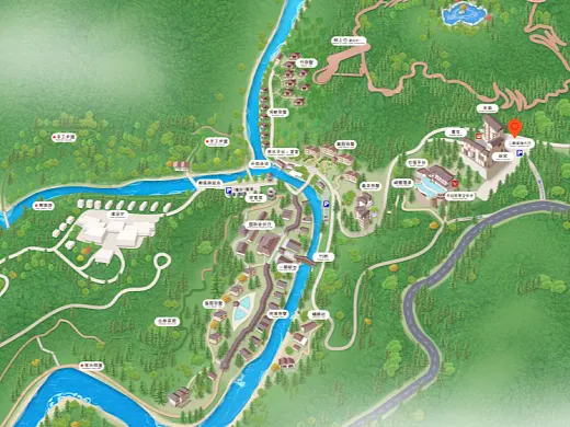 翁牛特结合景区手绘地图智慧导览和720全景技术，可以让景区更加“动”起来，为游客提供更加身临其境的导览体验。